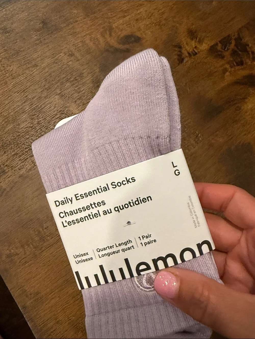 lululemon athletica Daily Essential Quarter Socks - Lavender woman’s large